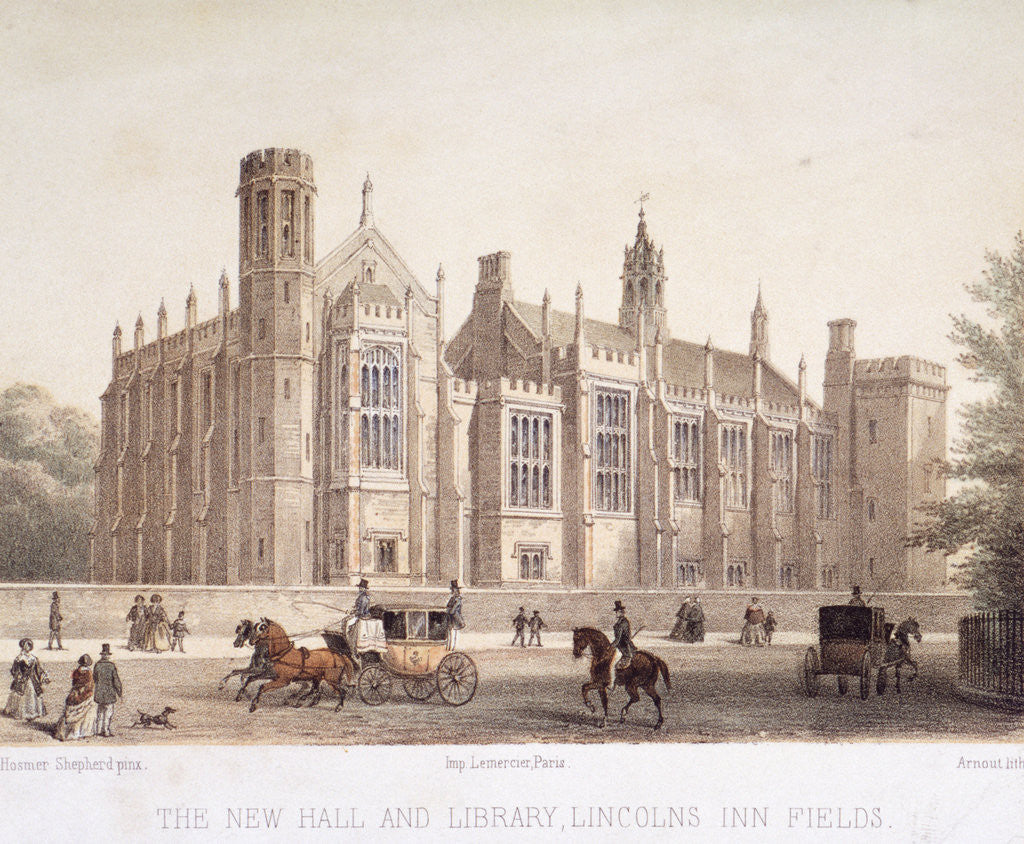 Detail of Lincoln's Inn, Holborn, London by Jules Louis Arnout