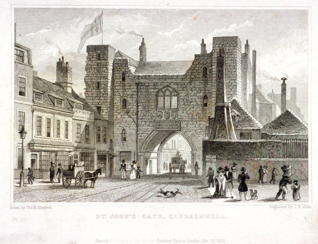 Detail of St John's Gate, Clerkenwell, London by James B Allen
