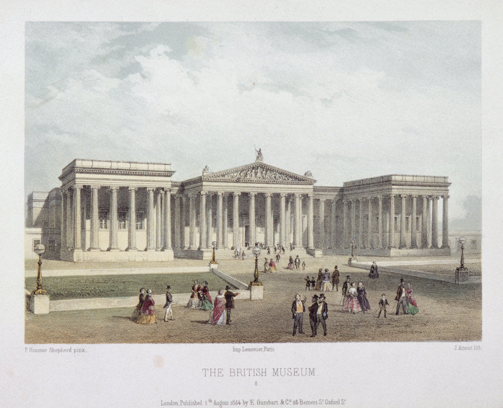 Detail of British Museum, Holborn, London by Jules Louis Arnout