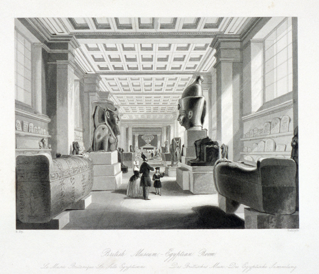 The Egyptian Room, British Museum, Holborn, London by William Radclyffe