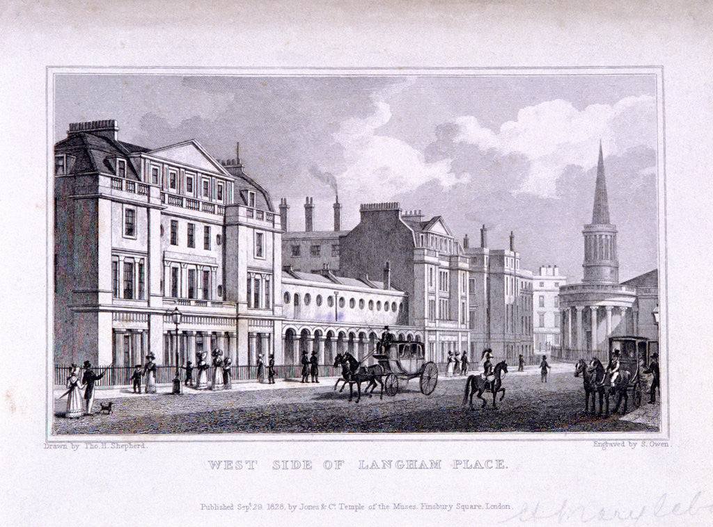 Detail of Langham Place, Marylebone, London by Samuel Owen