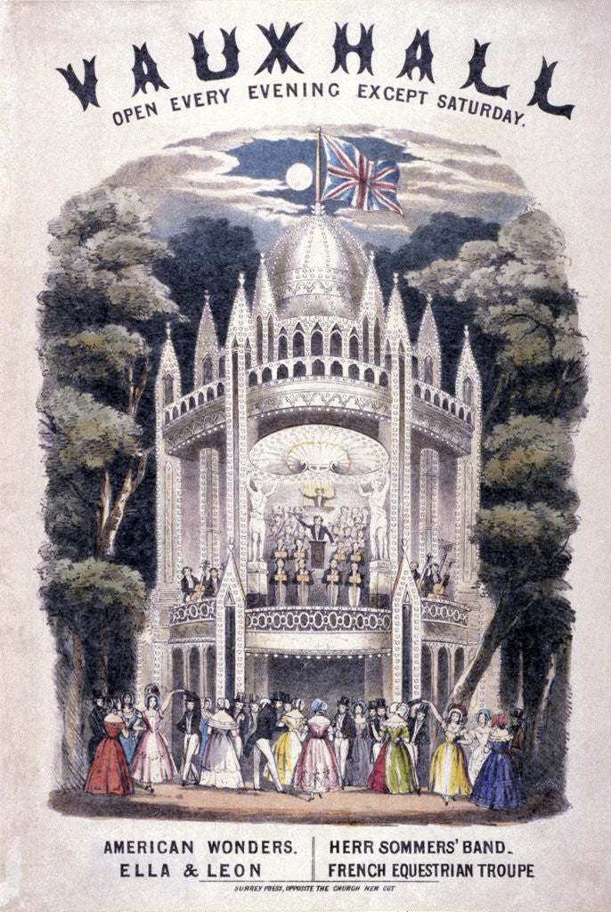 Detail of Vauxhall Gardens, Lambeth, London by Anonymous