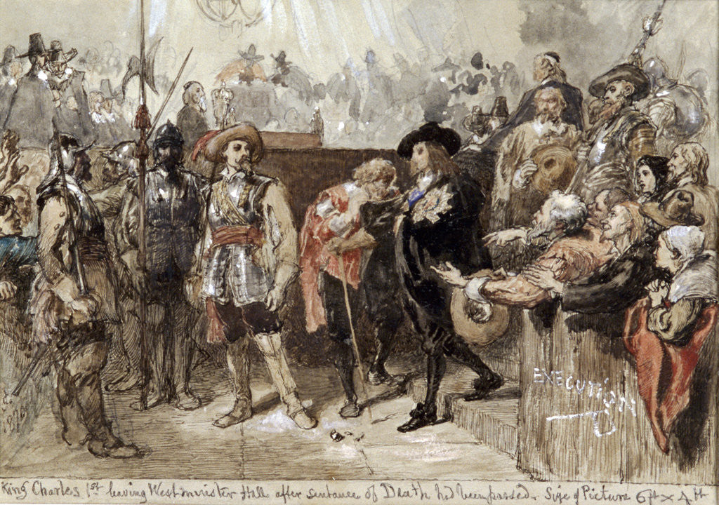Detail of Charles I leaving Westminster Hall after his trial by Sir John Gilbert