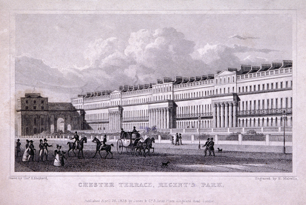 Detail of Chester Terrace, Regent's Park, Marylebone, London by Harlen Melville