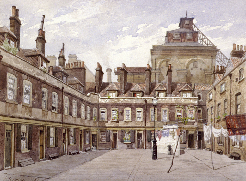 Detail of Haberdashers' Square, London by John Crowther