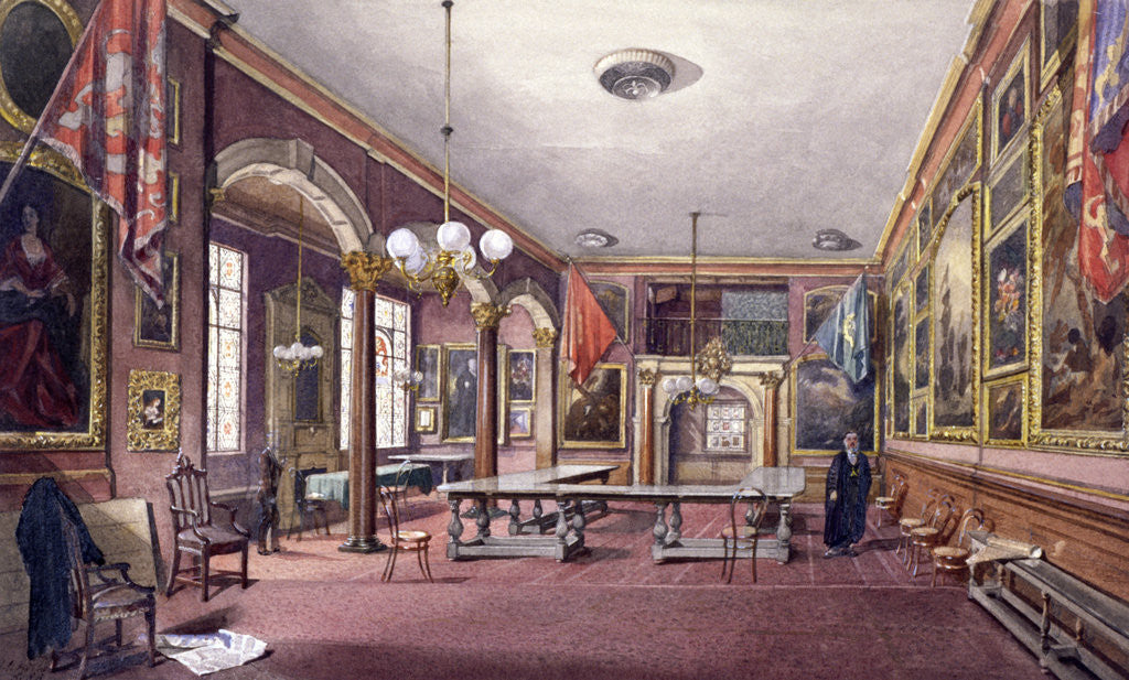 Interior of Painter-Stainers' Hall, London by John Crowther