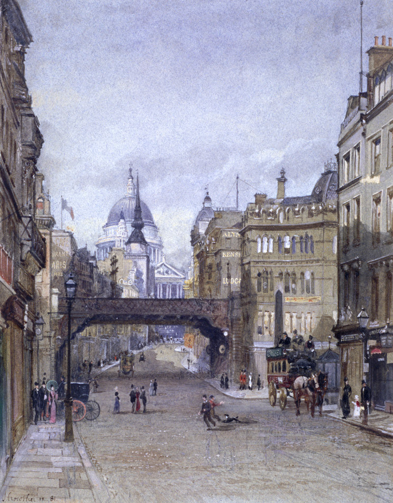 Detail of Ludgate Circus, London by John Crowther