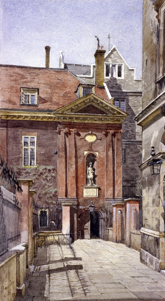 Detail of Christ's Hospital, London by John Crowther