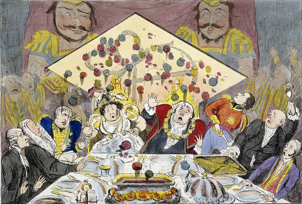 Detail of Civic anointing - or - the catastrophe of Lord Mayor's Day 1827, vide Guildhall by George Moutard Woodward