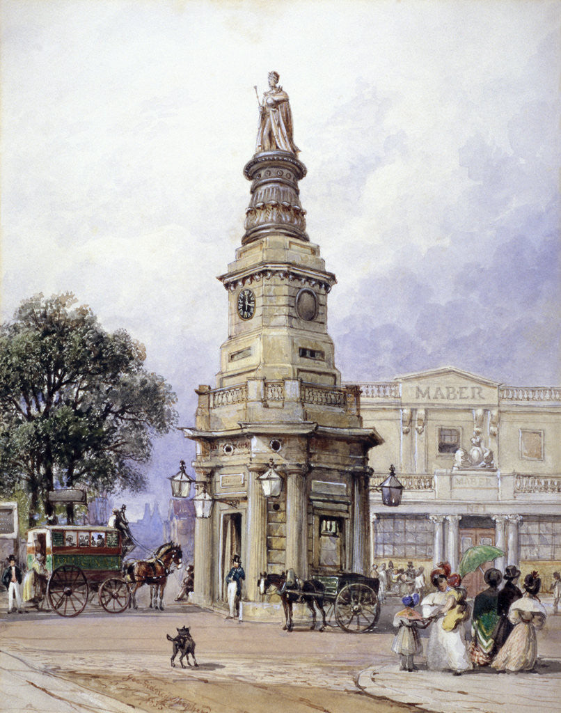 Detail of Monument to George IV, Battle Bridge (now King's Cross), London by George Sidney Shepherd