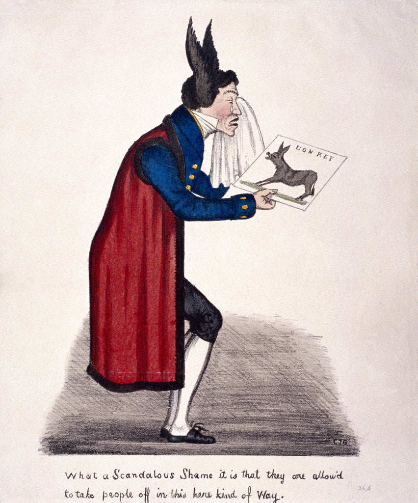 Detail of Caricature of Sir John Key by Anonymous