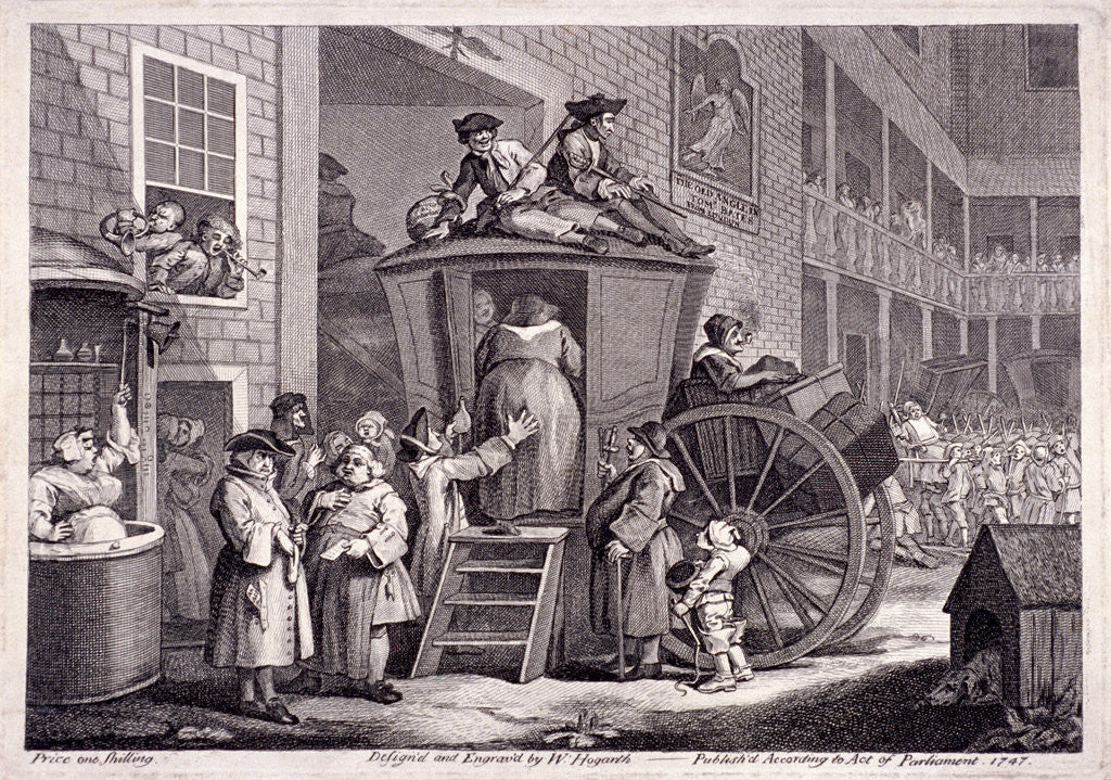 Detail of The stage-coach, or the country inn yard by William Hogarth