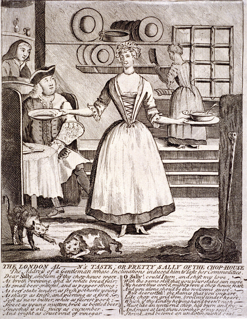Detail of The London al - n's taste, or pretty Sally of the chop-house by Anonymous