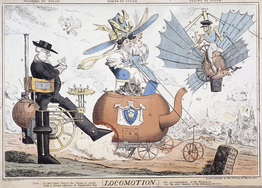Detail of Locomotion, London by George Cruikshank