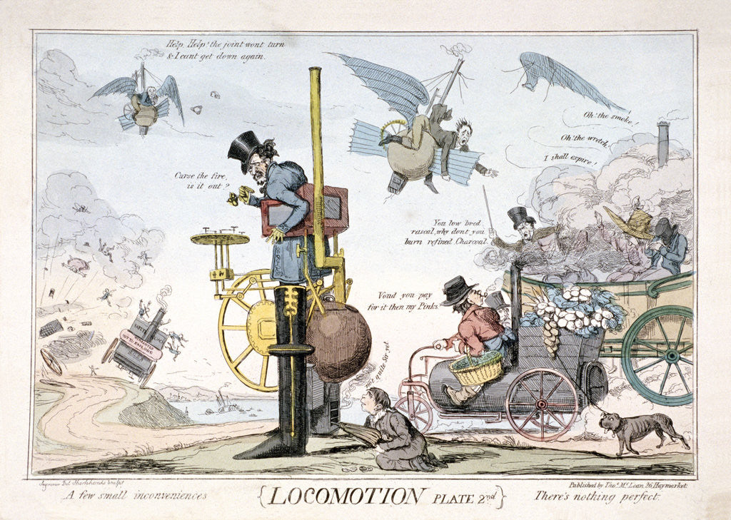 Detail of Locomotion, London by George Cruikshank
