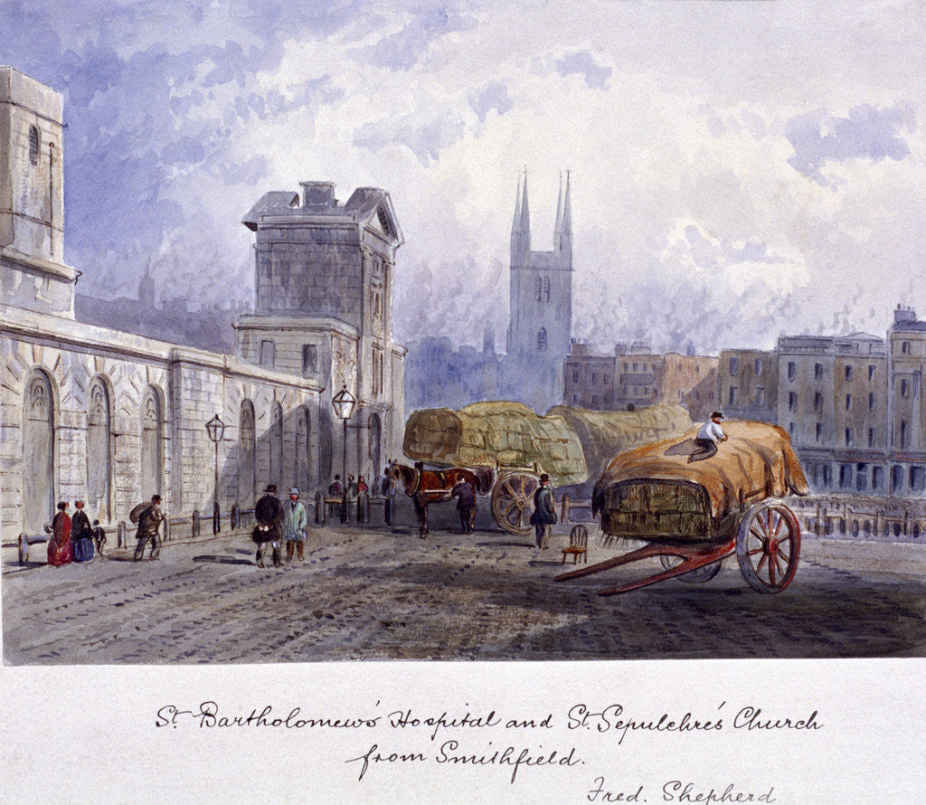Detail of West Smithfield, London by Shelley