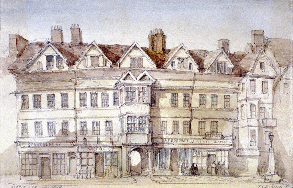 Detail of Staple Inn, Holborn, London by Thomas Colman Dibdin