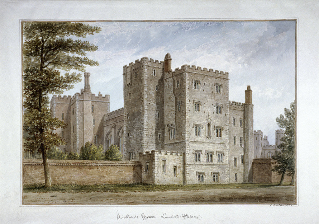 Detail of Lollard's Tower, Lambeth Palace, London by John Buckler