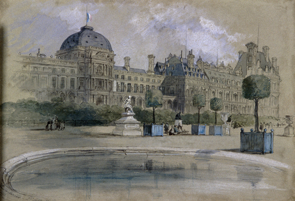 Detail of The Tuileries, Paris, France by Sir John Gilbert