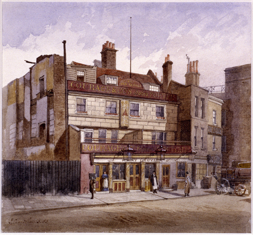 Detail of Old George Inn, Trinity Square, London by John Crowther
