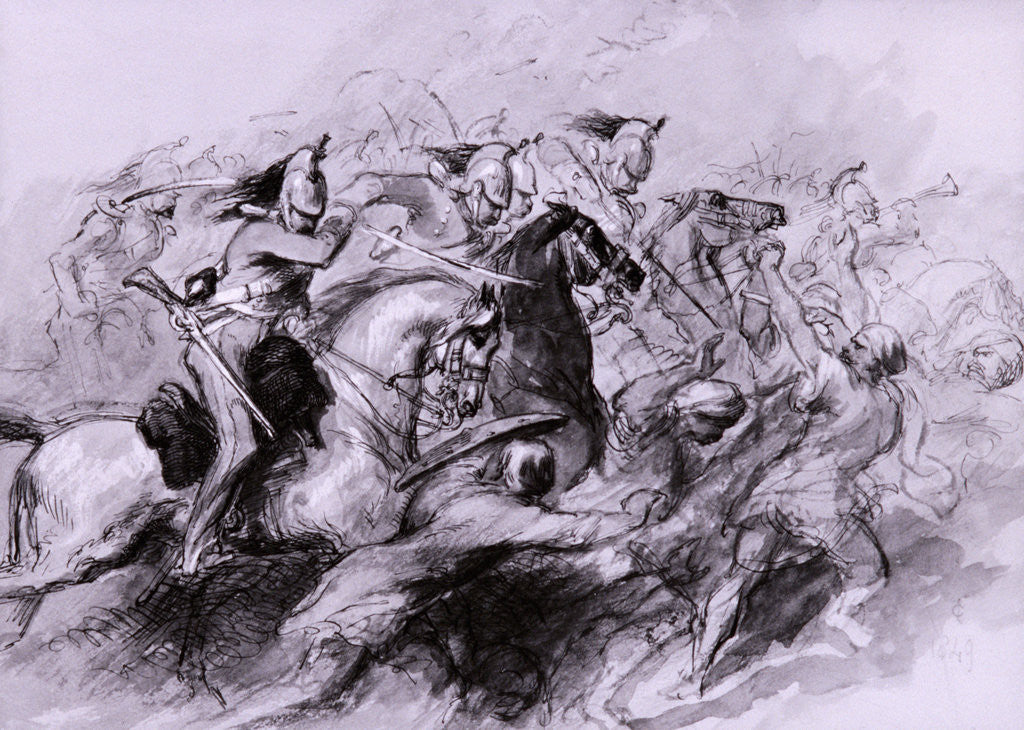 Detail of A Cavalry Charge by Sir John Gilbert