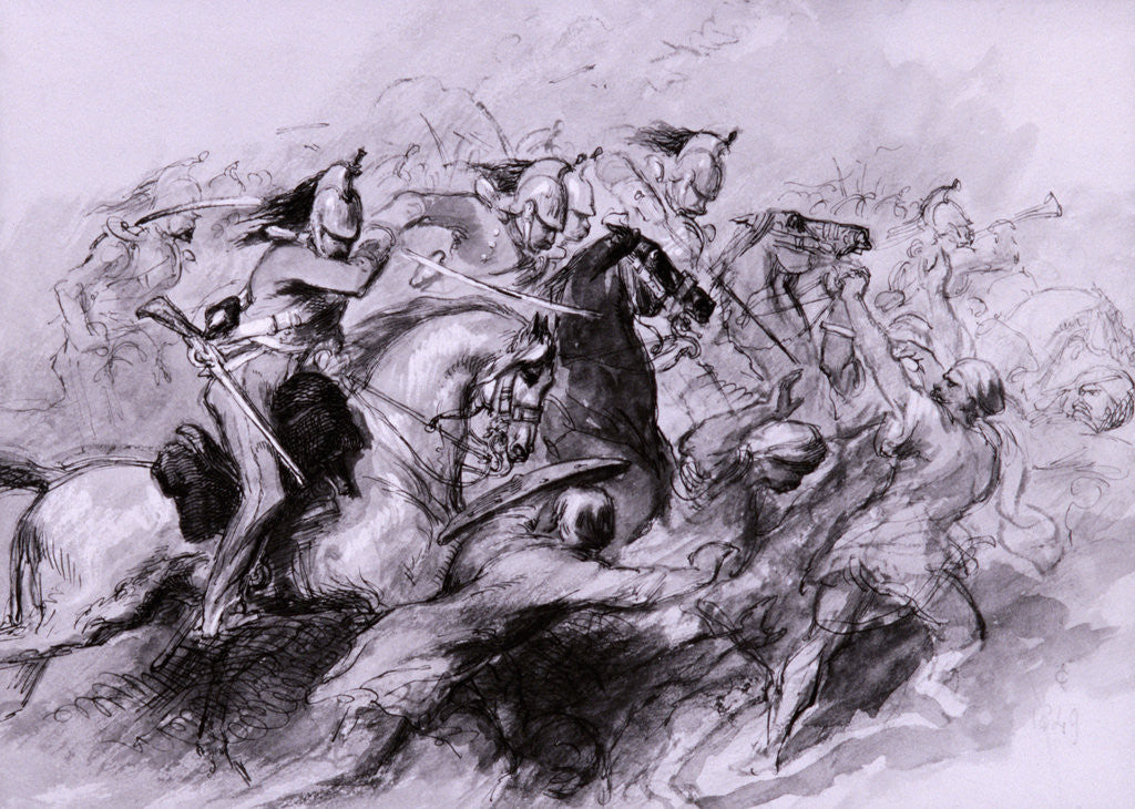 A Cavalry Charge by Sir John Gilbert