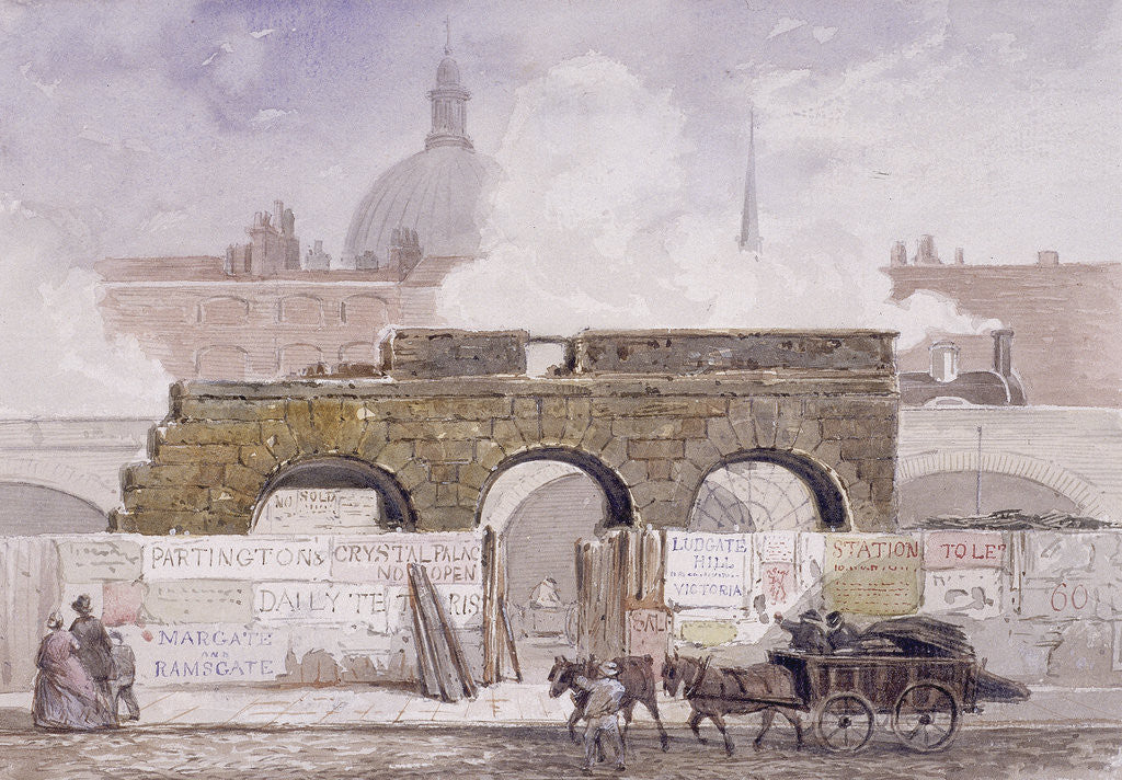 Detail of The remains of Fleet Prison, London by Anonymous