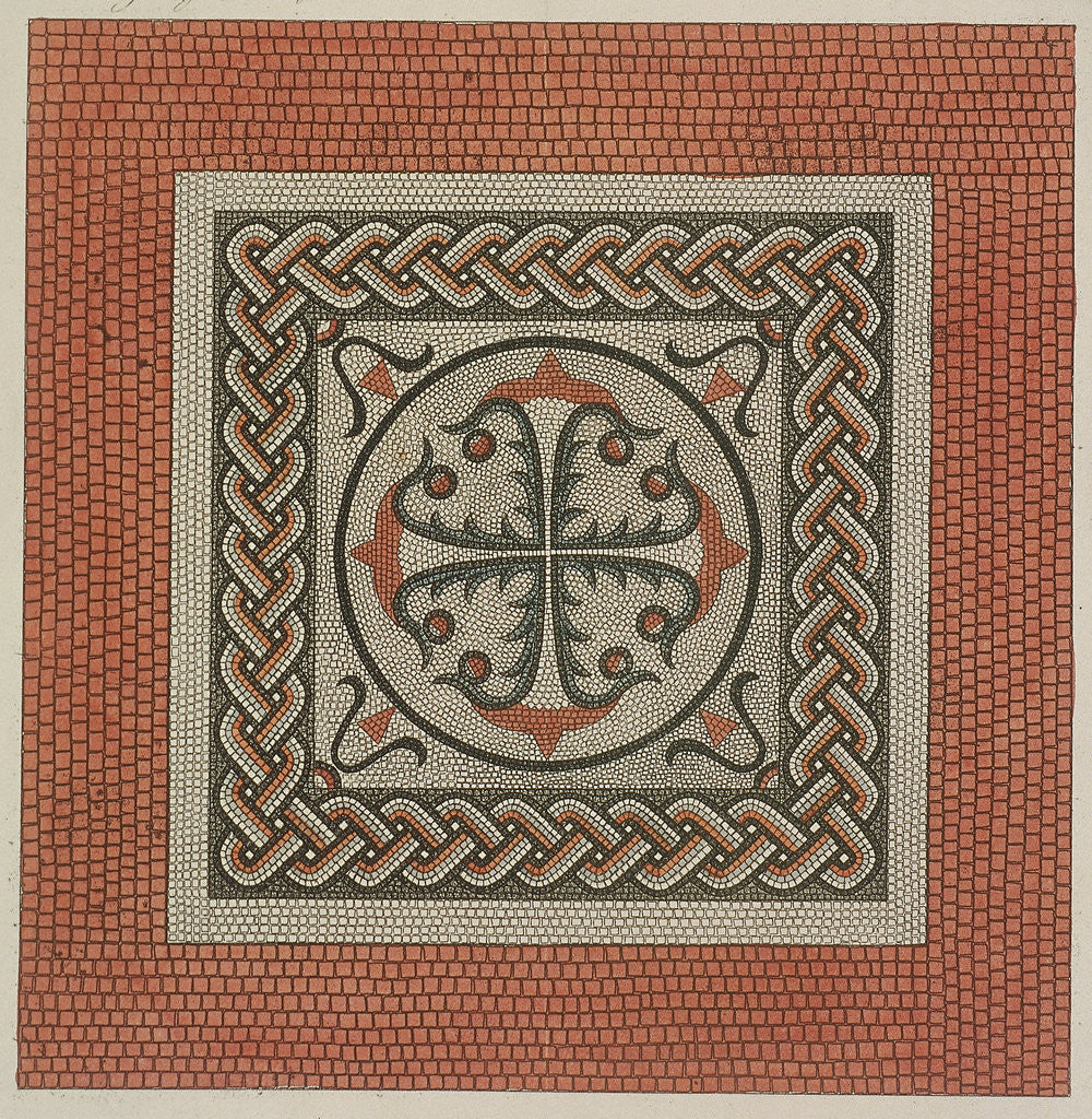 Detail of Mosaic pavement from the British Museum, Holborn, London by Anonymous