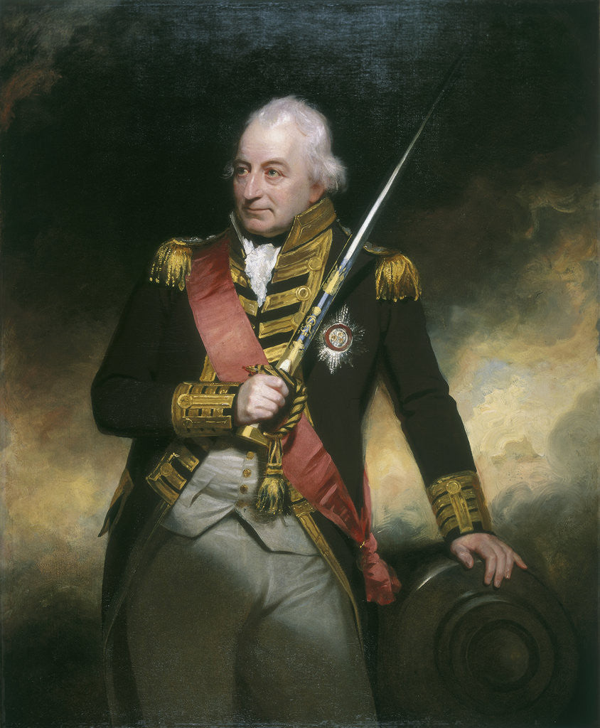 Detail of Admiral John Jervis by Sir William Beechey
