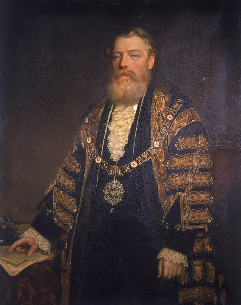 Detail of Sir Henry Edmund Knight. 1883 by John Robert Dicksee