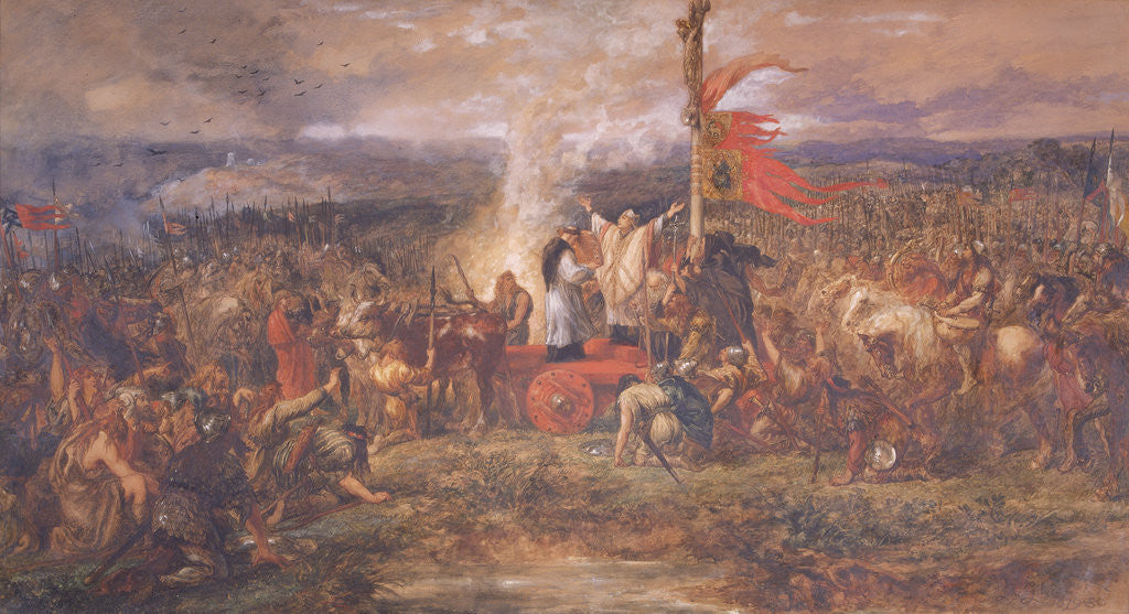 Detail of Battle of the Standard, Northallerton, Yorkshire, 22nd August 1138 by Sir John Gilbert