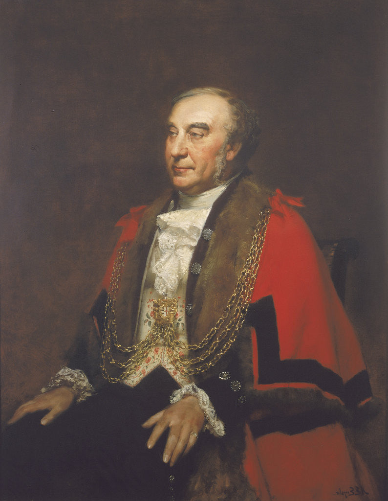 Detail of Alderman William Lawrence, Sherif by Alfred Edward Emslie