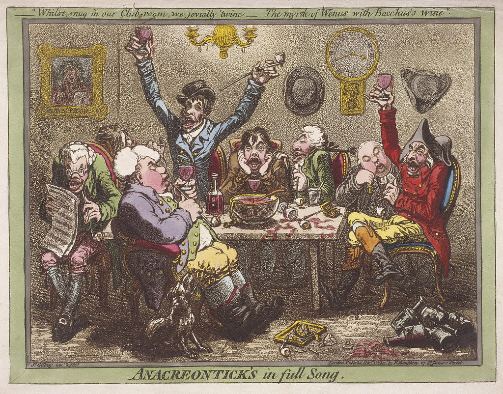 Anacreontick's in full Song by James Gillray