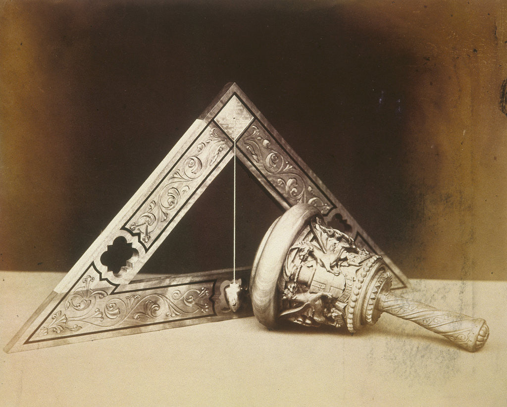 Detail of Mallet and level used for constructing Holborn Viaduct, Holborn, London by Henry Dixon