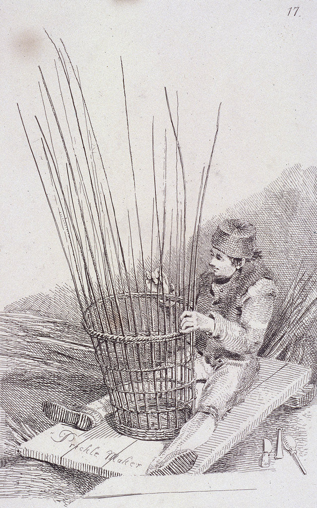 Detail of Prickle Maker, Cries of London, (c1819?) by John Thomas Smith