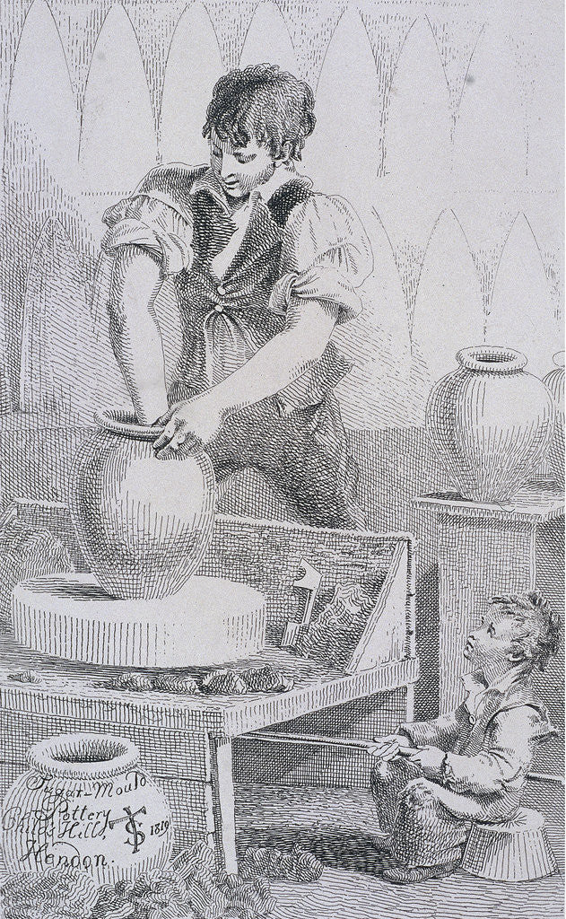 Detail of Potter at work, Cries of London, (c1819?) by John Thomas Smith