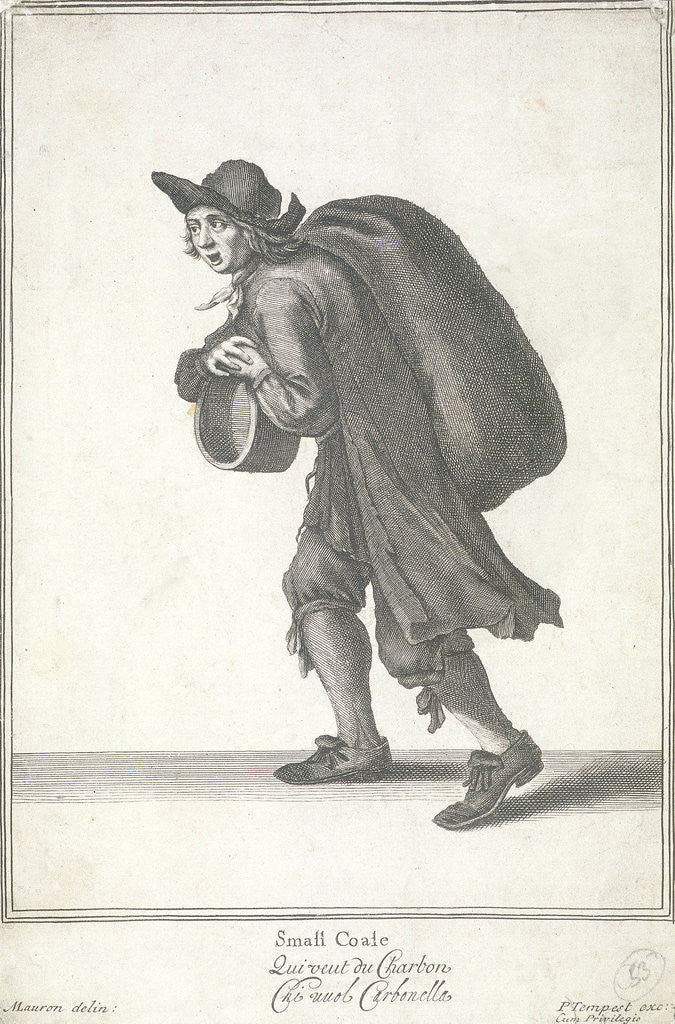 Detail of Small Coale, Cries of London, (c1688?) by Pierce Tempest