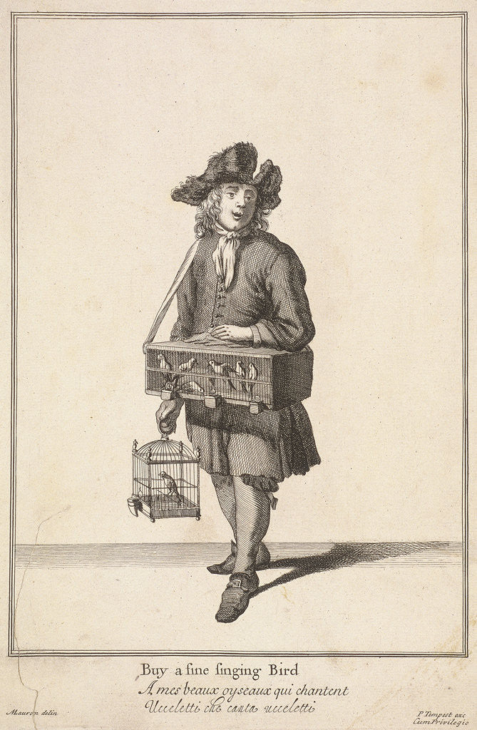 Buy a fine singing Bird, Cries of London, (c1688?) by Pierce Tempest
