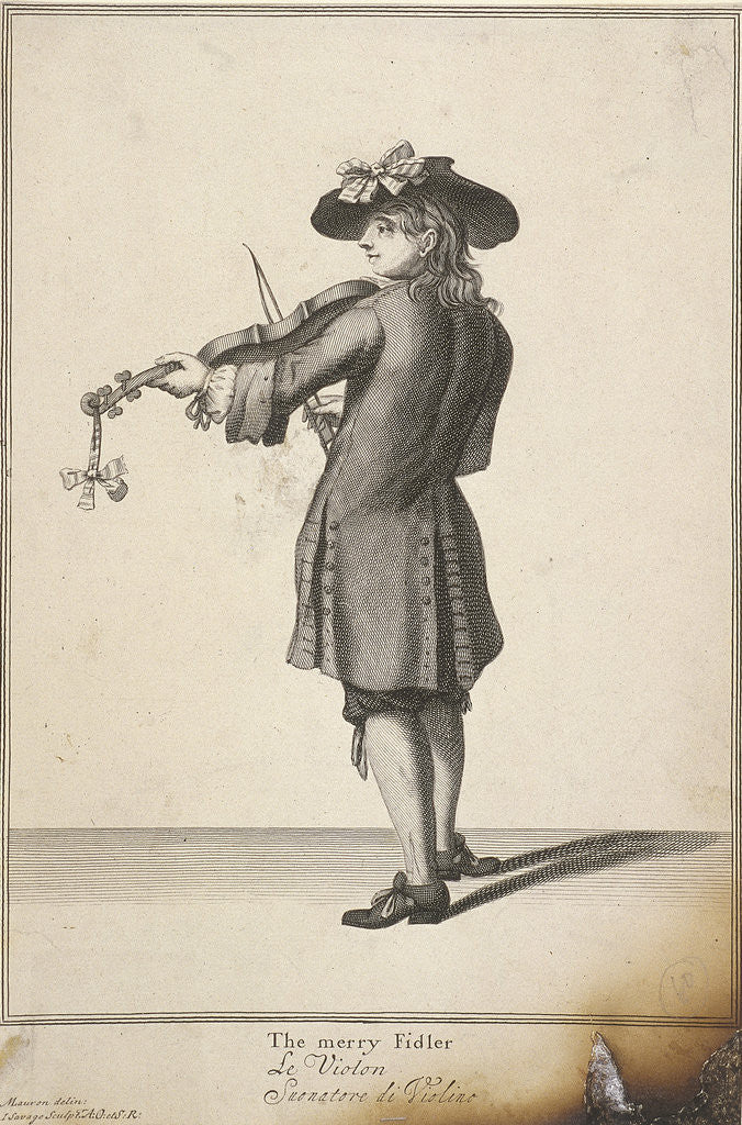 Detail of The merry Fidler, Cries of London, (c1688?) by John Savage