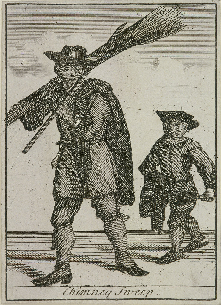 Detail of Chimney Sweep, Cries of London, (c1688?) by Anonymous