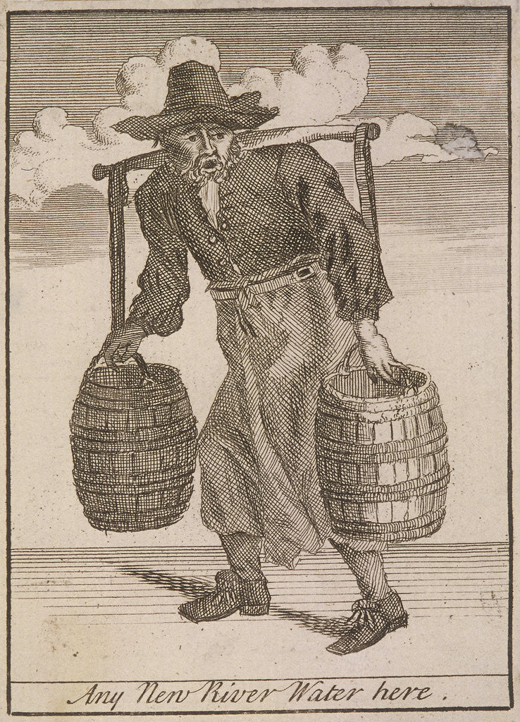 Detail of Any New River Water here, Cries of London, (c1688?) by Anonymous