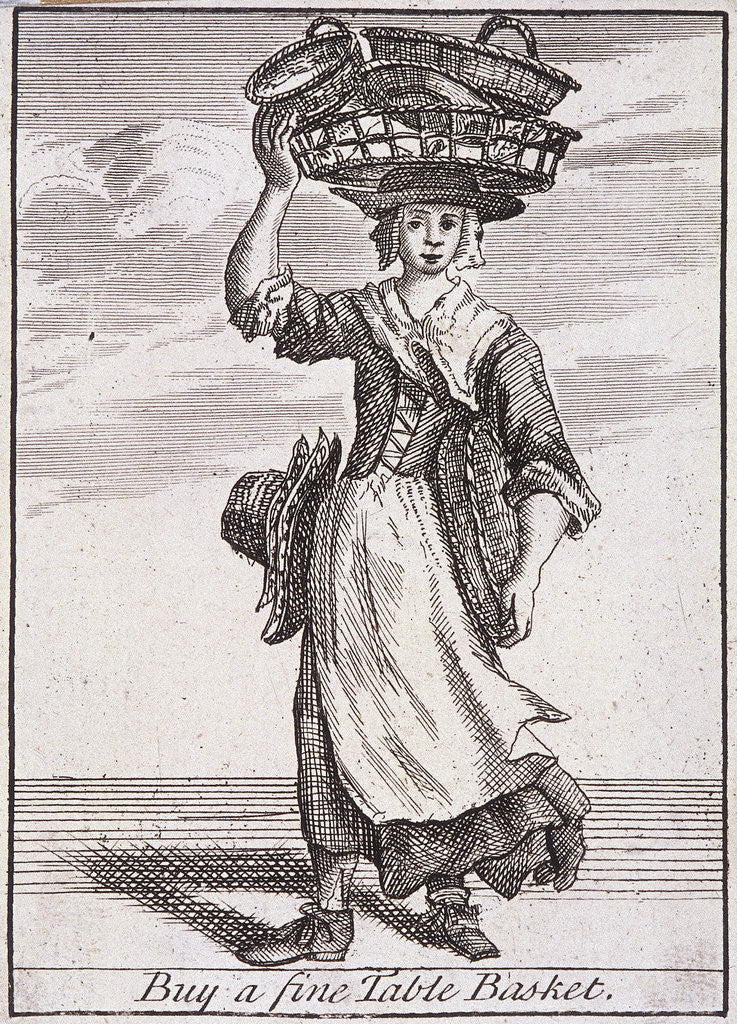 Buy a fine Table Basket, Cries of London, (c1688?) by Anonymous