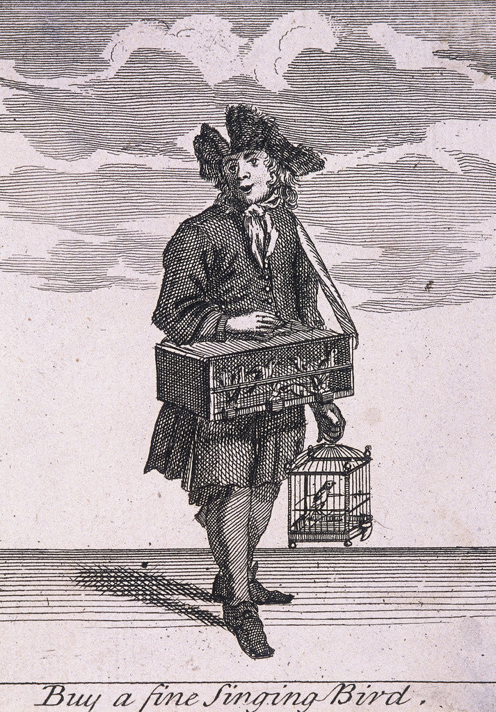 Detail of Buy a fine Singing Bird, Cries of London, (c1688?) by Anonymous