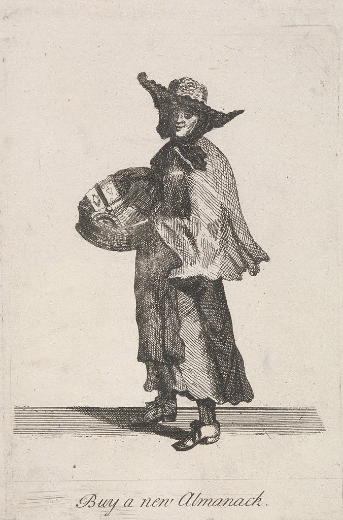 Detail of Buy a new Almanack, Cries of London, (c1688?) by Anonymous