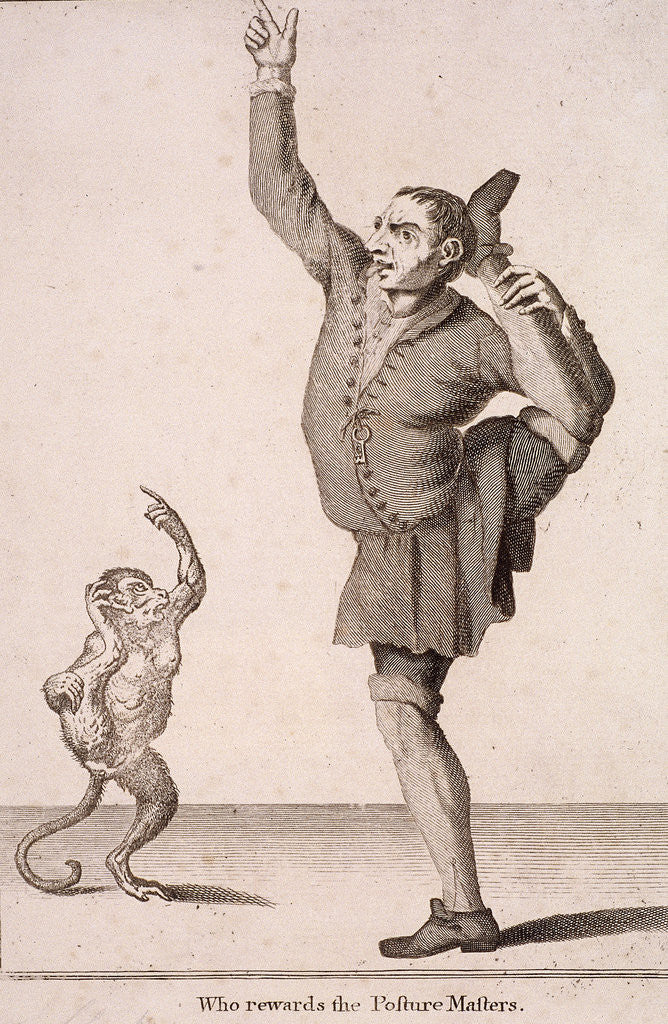 Detail of Who rewards the Posture Masters, Cries of London, (c1688?) by Anonymous