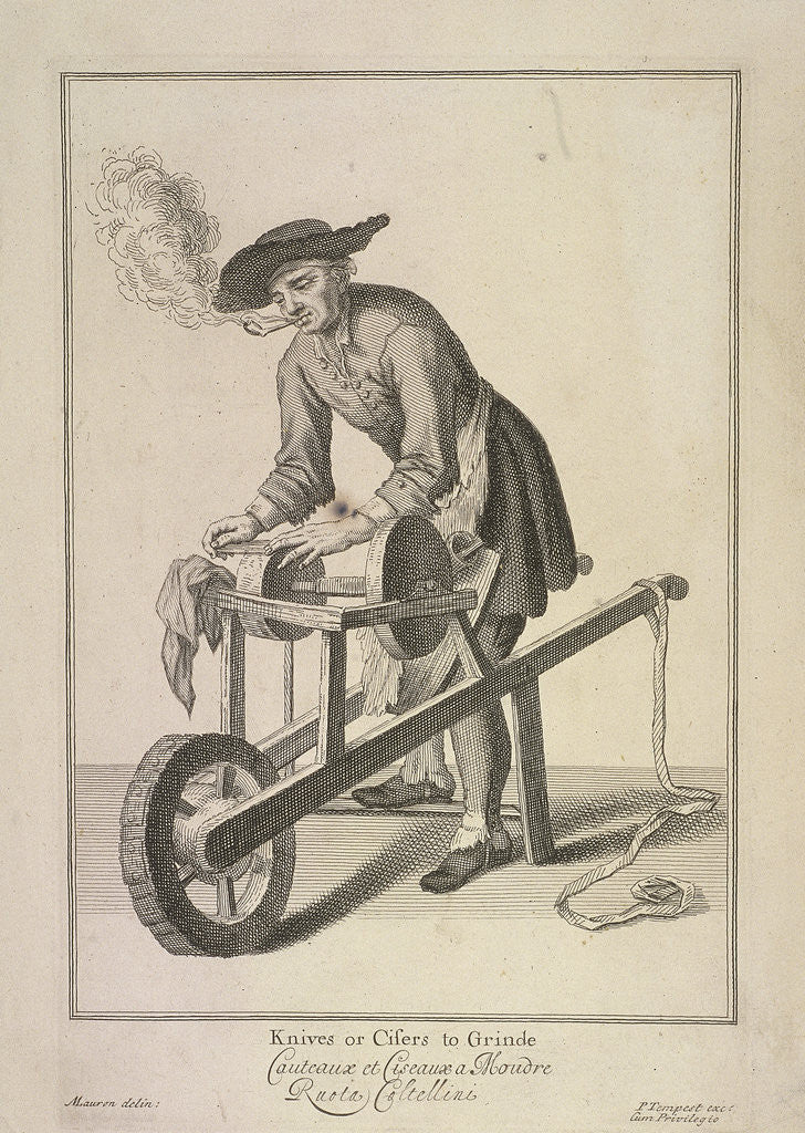 Knives or Cisers to Grinde, Cries of London, (1688?) by Anonymous