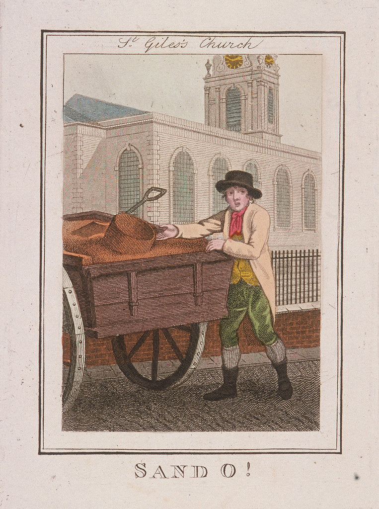 Detail of Sand O!, Cries of London by Anonymous