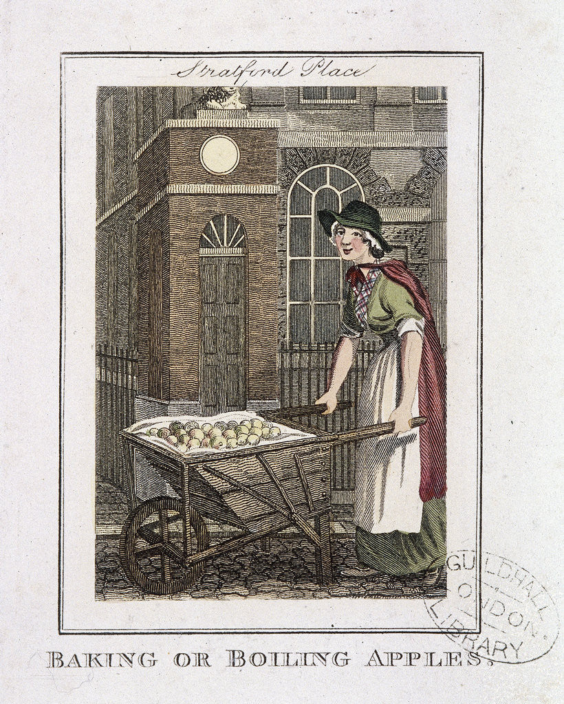 Detail of Baking or Boiling Apples, Cries of London by Anonymous