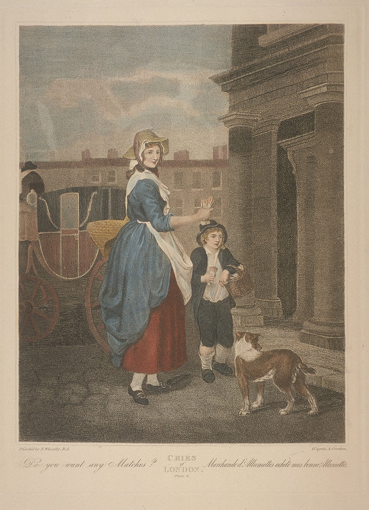 Detail of Do you want any Matches?, Cries of London by Anonymous