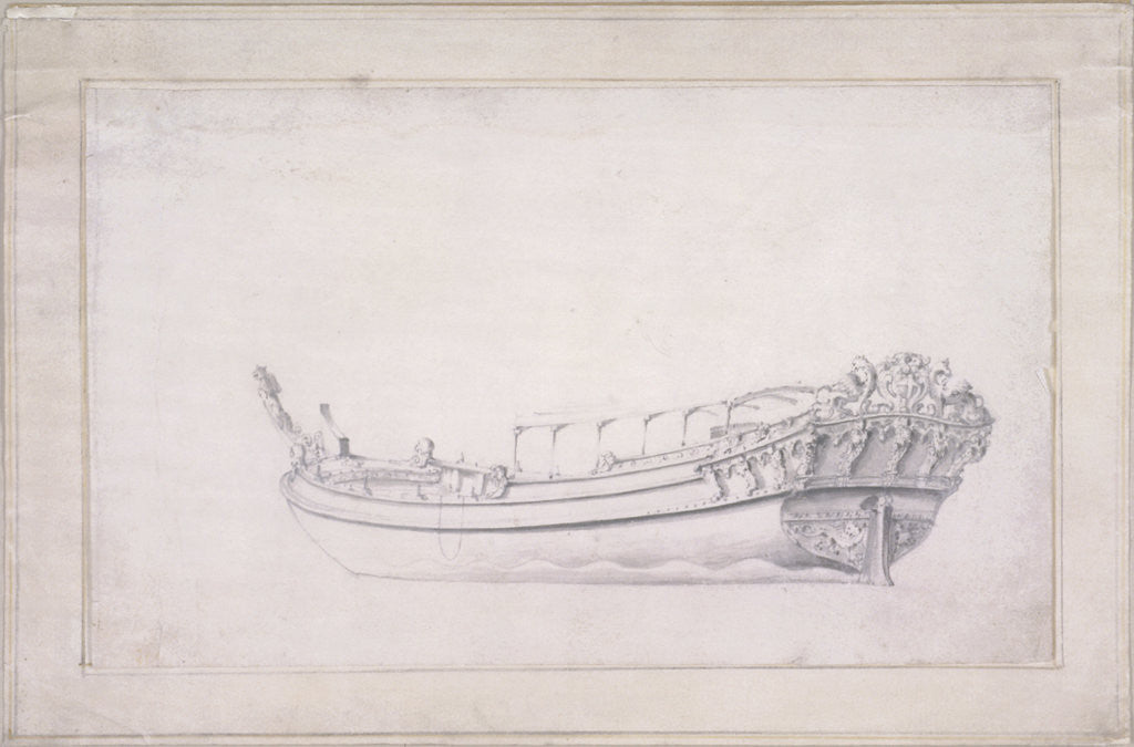 Detail of Design for a city of London barge by Anonymous
